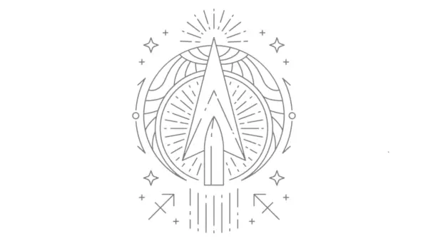 An illustration of the astrological sign for Sagittarius.