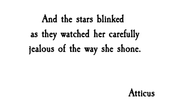 Black and white quote by Atticus about the quality of a woman being so beautiful