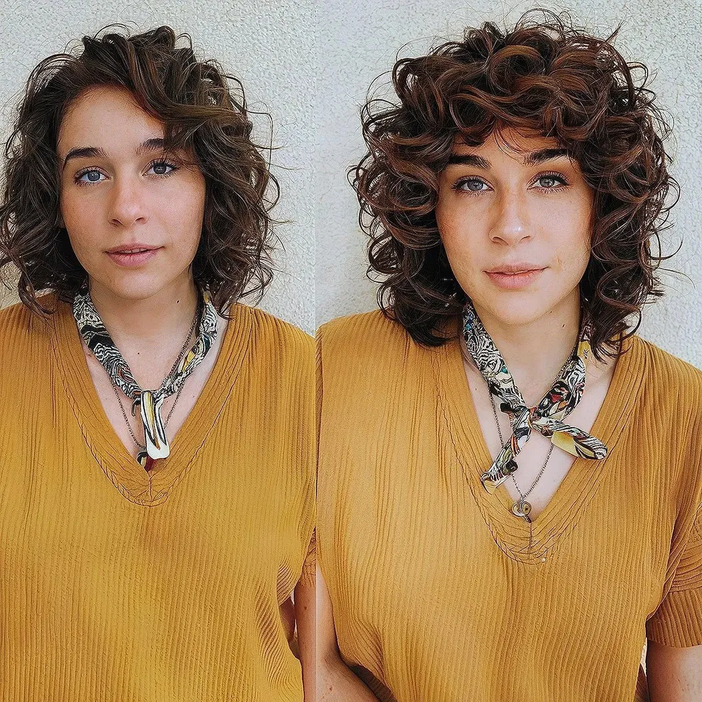 שאגי בוב לשיער מתולתל טבעי' title=