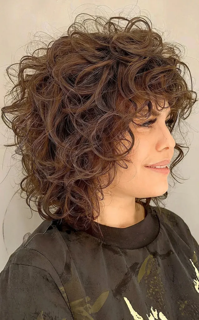 בוב שאגי מתולתל ארוך' title=