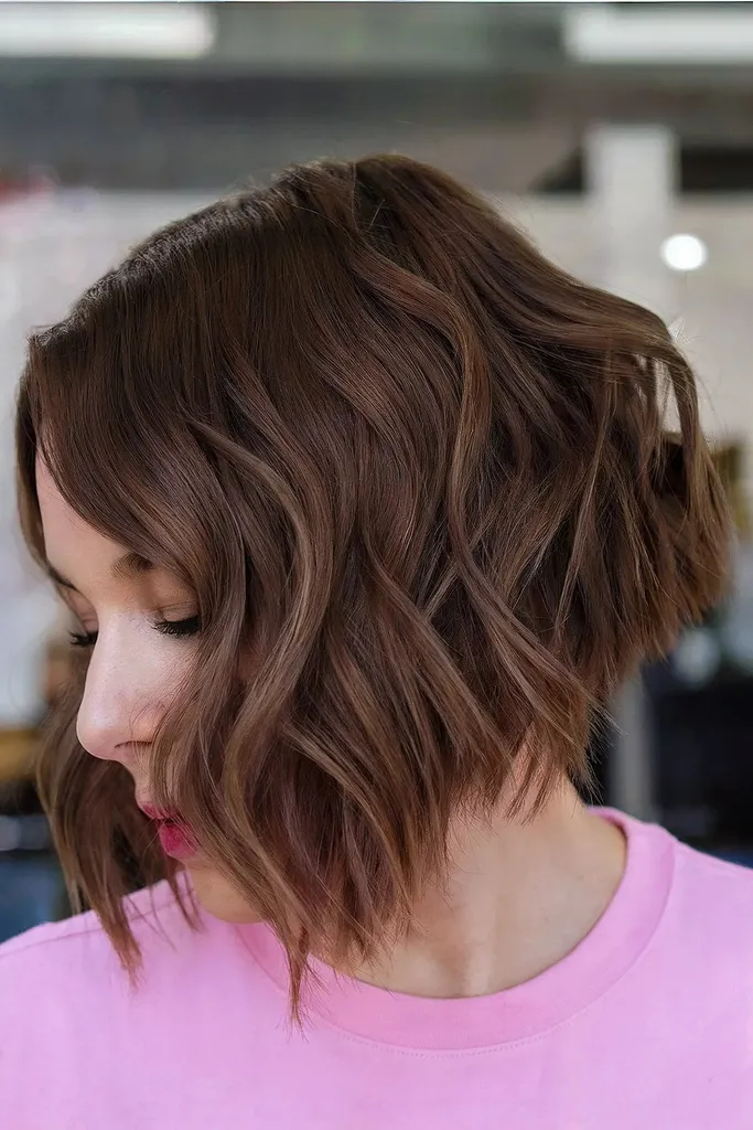 Bob hirsute longueur menton' title=