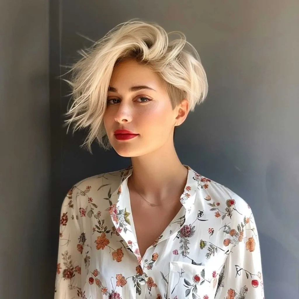 Bob recortado desordenado para cabello grueso' title=