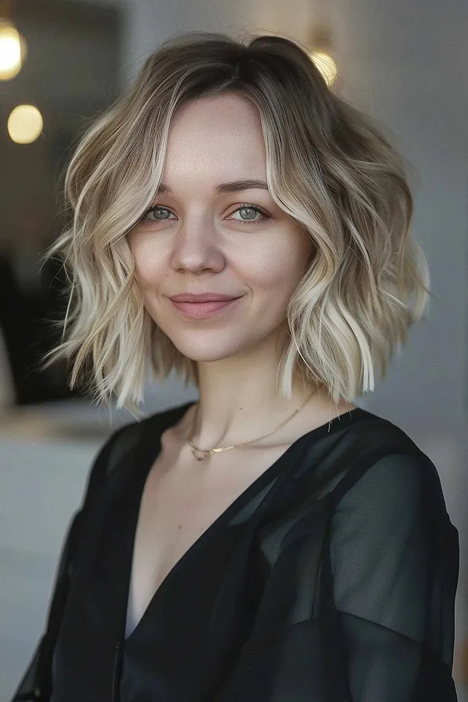 Bob afeitado para cabello fino' title=