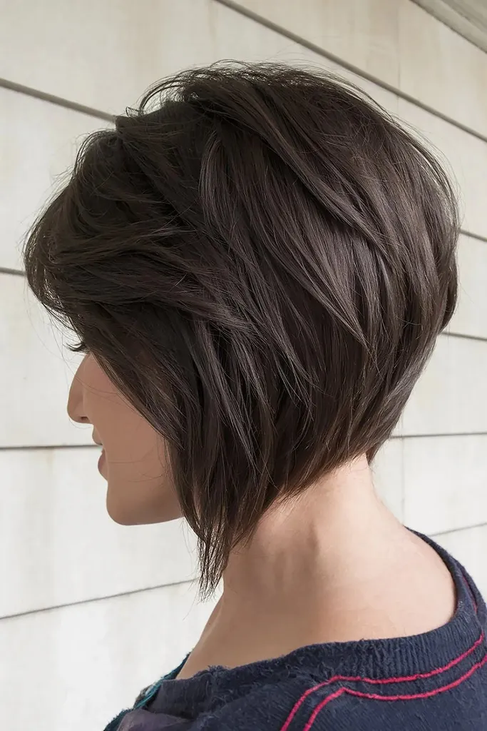 Corte de cabelo bob invertido super curto' title=