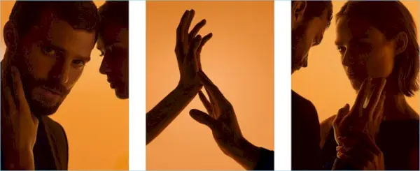 Jamie Dornanas ir Birgit Kos pasirodo reklaminiame „BOSS Hugo Boss The Scent“ paveikslėlyje.