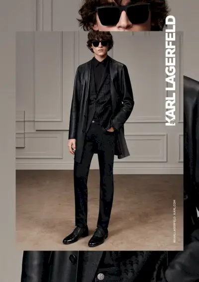 Vestendosi completamente di nero, Liam Kelly fronteggia Karl Lagerfeld
