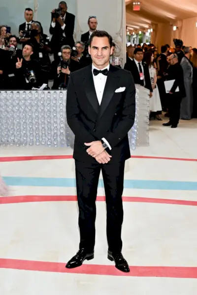 Roger Federer bærer Dior Men ved Met Gala 2023.