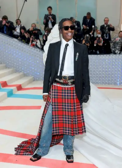 A$AP Rocky donerer Gucci til Met Gala 2023.