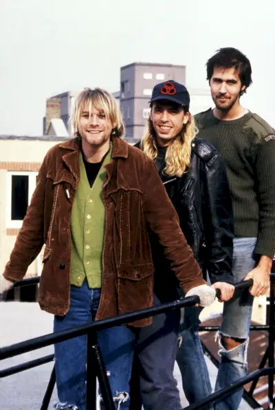 Kurt Cobain Dave Grohl Krist Novoselic Nirvana 1990 Photo