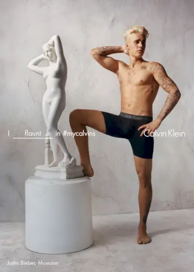 Campagne publicitaire de sous-vêtements Justin Bieber Calvin Klein 2016
