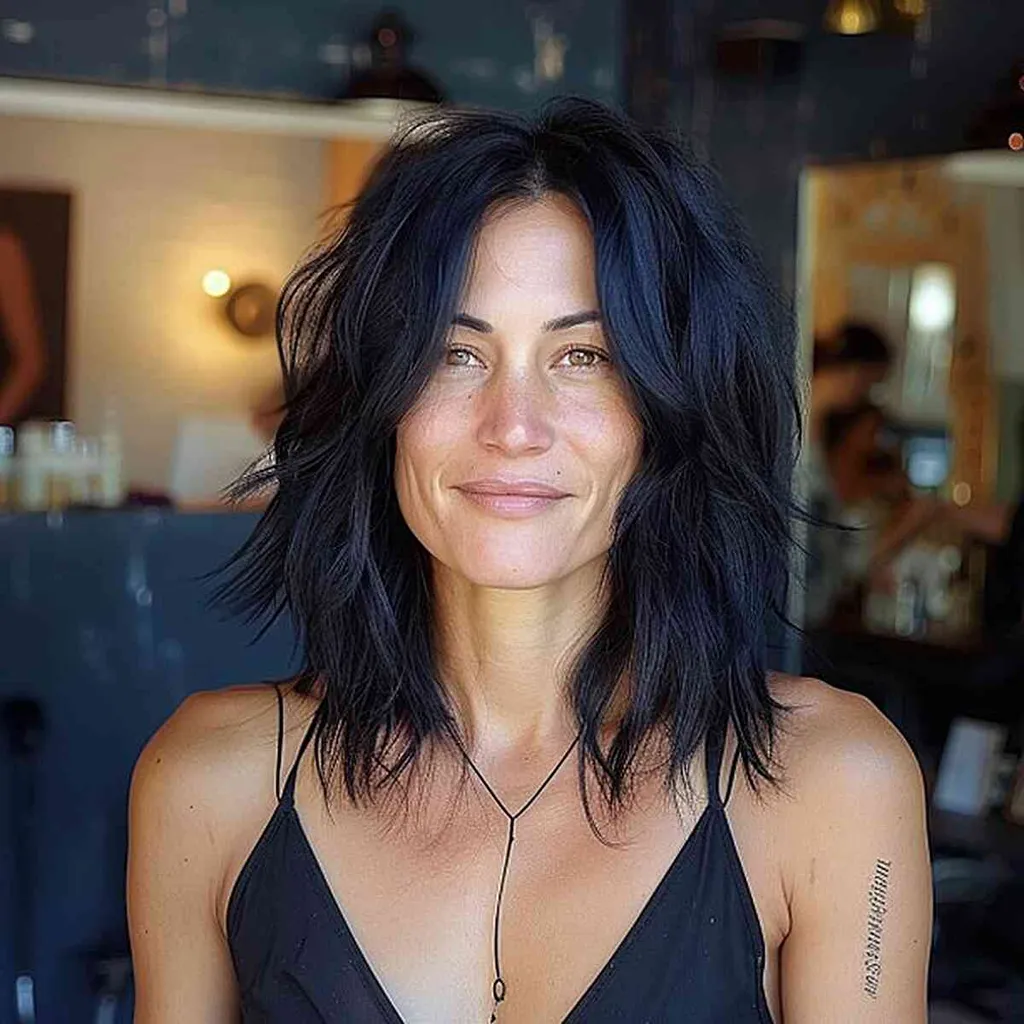 vintage boho pričeska na srednji del za dolge obraze' title=