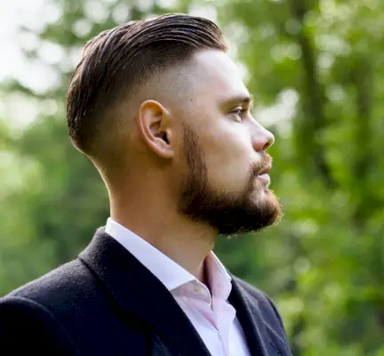 Tunsoare Slick Back Drop Fade Barbati