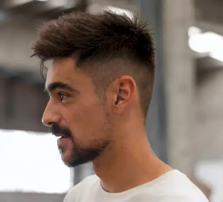 Tunsoare Texturată Quiff Drop Fade Bărbați