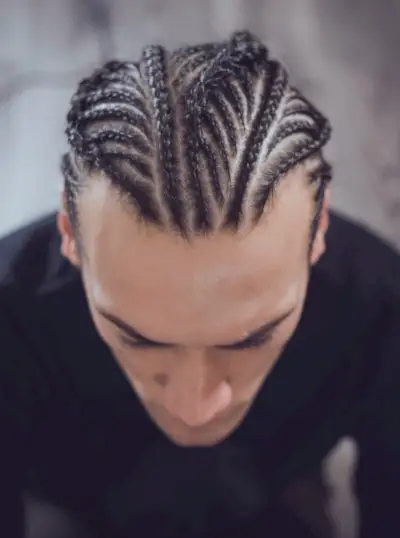 Cheveux Longs Bouclés Hommes Cornrows