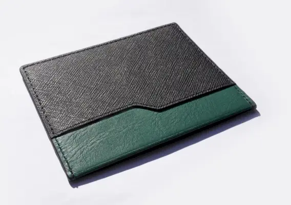 Carteira de cartão de tecido sintético masculina