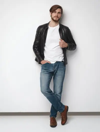 Męskie jeansy z prostą nogawką