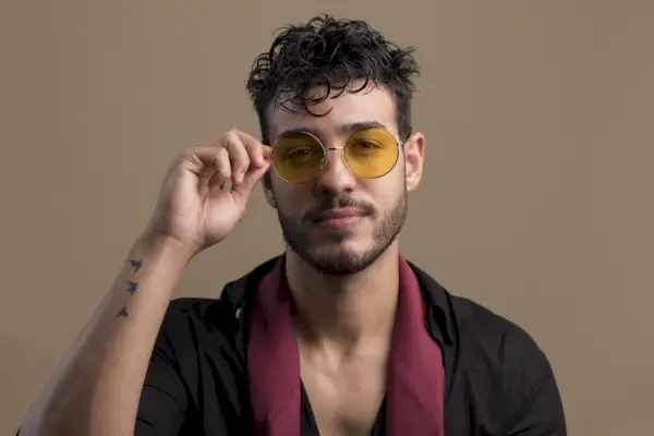 Occhiali da sole rotondi da uomo