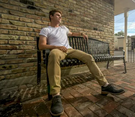 Vīriešu haki krāsas bikses