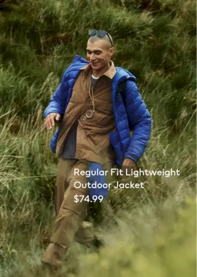 H&M Lichtgewicht Outdoorjas Blauw Heren Daniel Hopwood Model