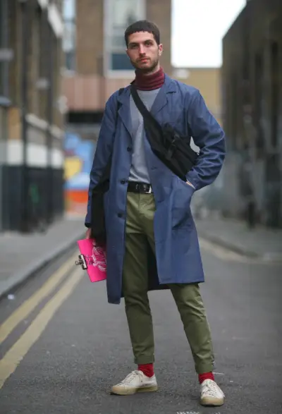 Pantalon Chino Vert Homme