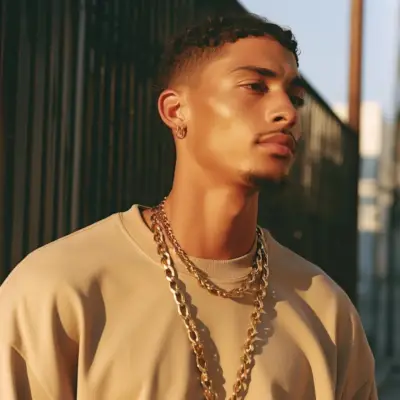 Colier cu lanț din aur Moda anilor 90 pentru bărbați