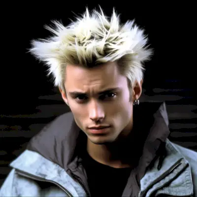 Spiky Hair Anii 90 Moda pentru bărbați