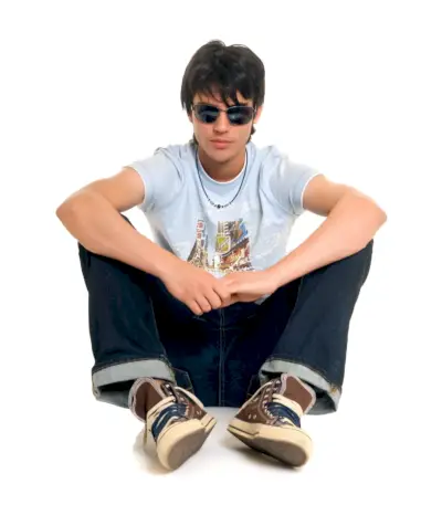 Blugi largi pentru bărbați din anii 90