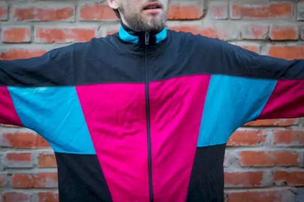Neon Windbreaker Anii 90 Moda pentru bărbați