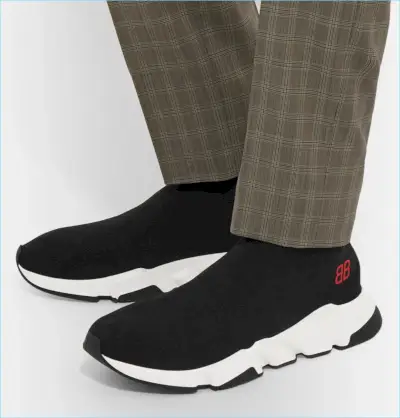 Balenciaga Speed Sock Stretch-Knit Slip-On sportbačiai