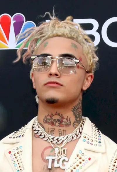 Lil Pump Tatuaj pentru gâtul craniului pentru bărbați 2018