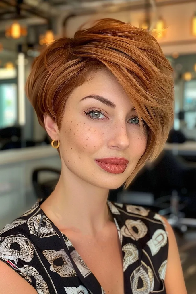 Pixie bob grosso com camadas médias a longas e franja lateral' title=