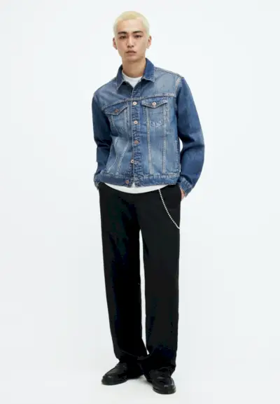 Denim Trucker Jacket Outfit Men AllSaints