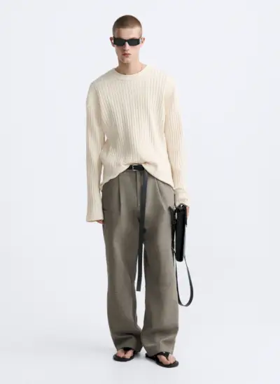 Rebrasta zgornja obleka Zara za moške