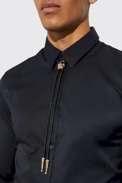 Cowboy Style Menn Skull Bolo Tie Boohooman