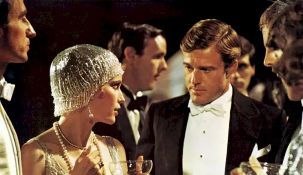 Biały krawat Mia Farrow Robert Redford 1974 Wielki Gatsby
