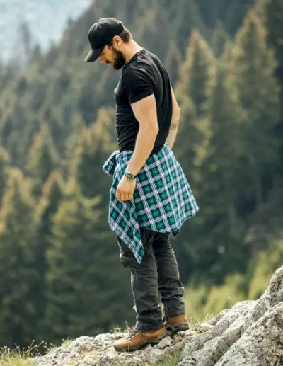 Chemise autour de la taille, style robuste pour hommes