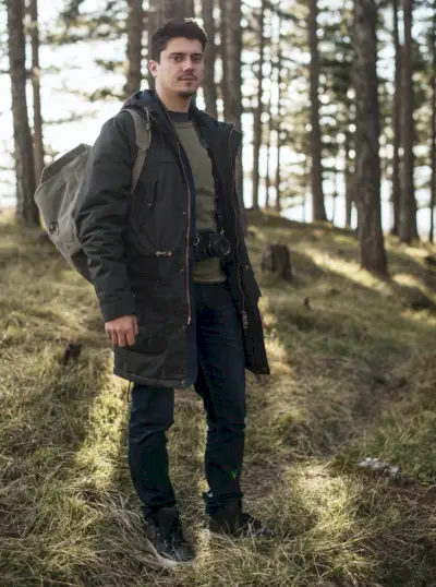 Manteau résistant aux intempéries pour hommes, style robuste