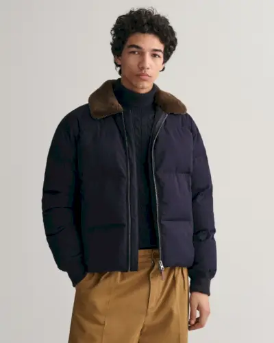 GANT Vadderad flanellpufferjacka herr
