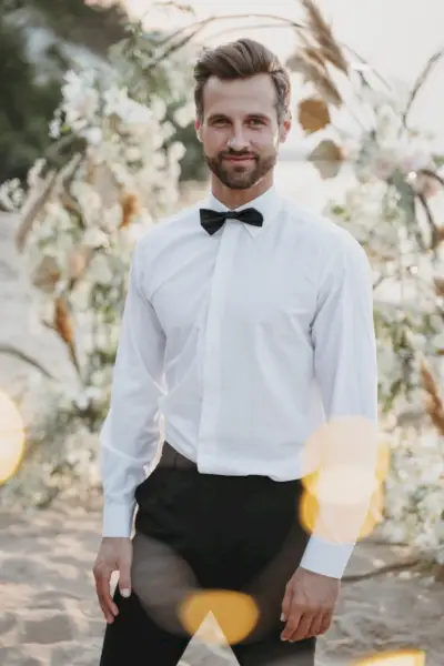 ブラック ネクタイ ドレスコード メンズ シャツ