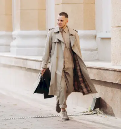 트렌치코트 스타일 남성 트렌치안감