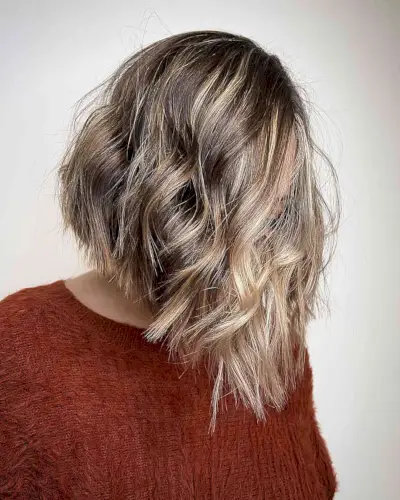 Shaggy Long Inverted Bob with Layers