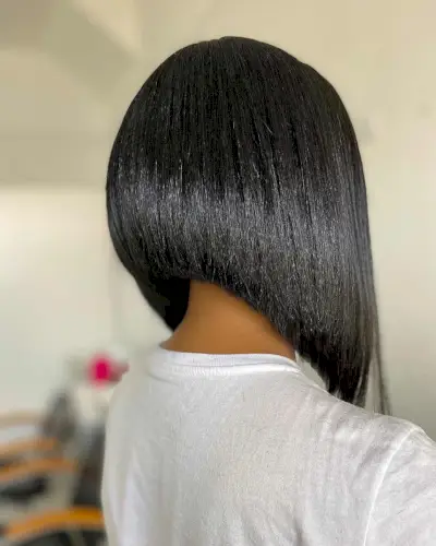 long undercut inverted bob for thick hair