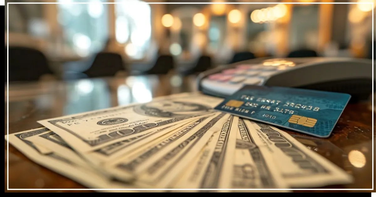 Vai maksājat dzeramnaudu skaidrā naudā vai kredītkarti' title=