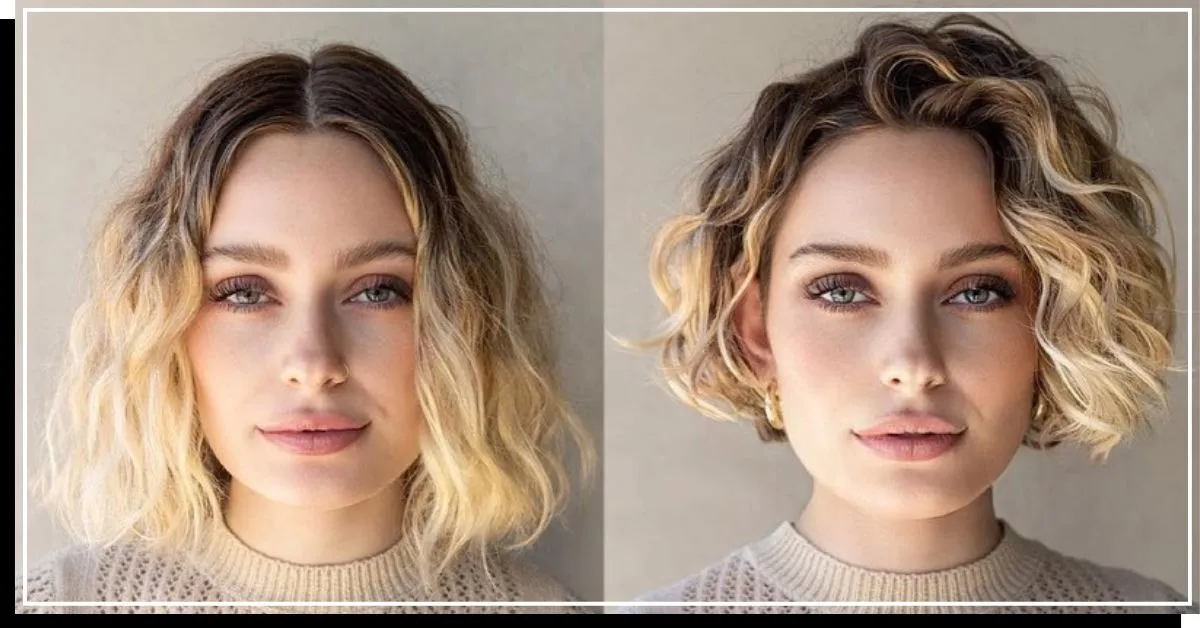 Méthode fille bouclée sur cheveux légèrement ondulés' title=