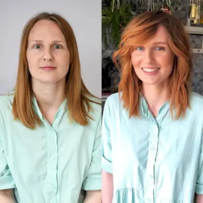 Square face shape hairstyle