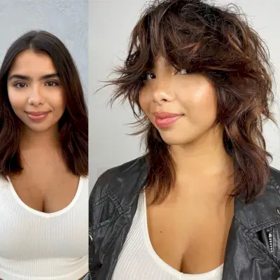 Heart face shape hairstyle