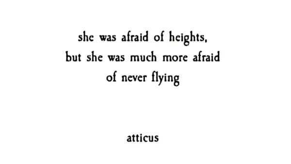 Quote from the poet Atticus about taking risks like one would do on the new Moon in Taurus