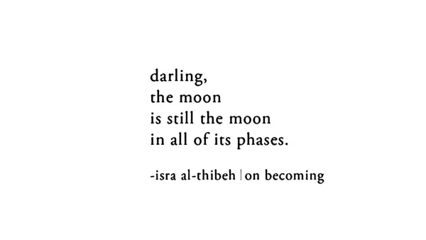 Quote about the moon by Isra Al-Thibeh