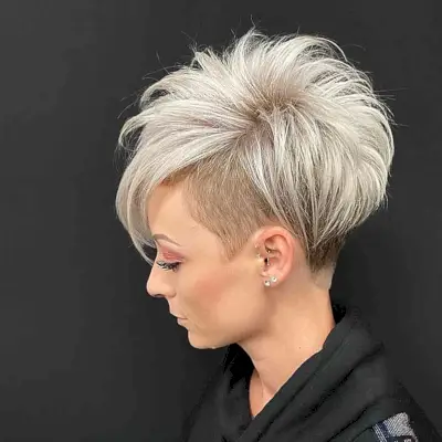 Short Asymmetric Hair with a Shaved Side