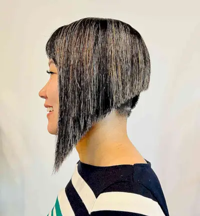 Short Asymmetrical hair with undercut